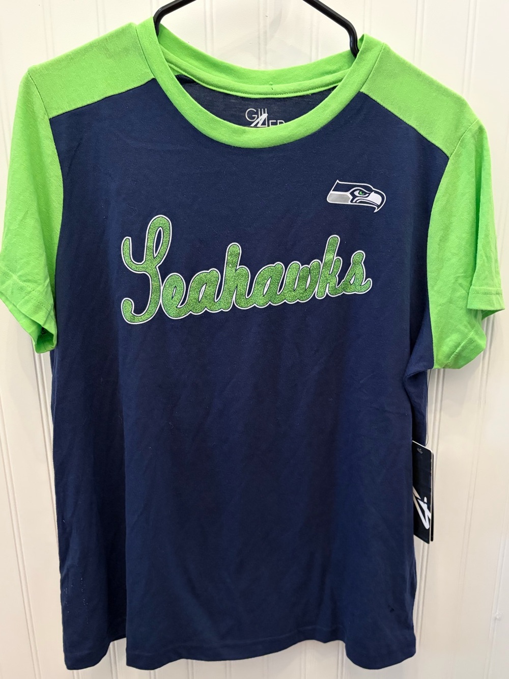 Seahawks Navy & Lime Short-Sleeve Shirt